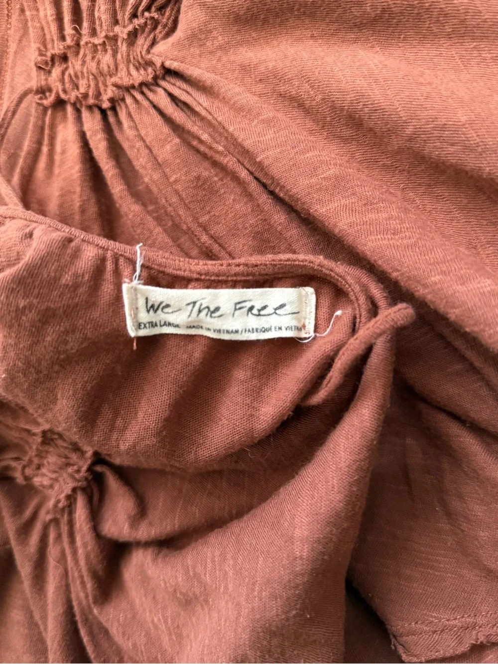 Free People we the free sundae top Rust Tie-Back Flowy Tunic